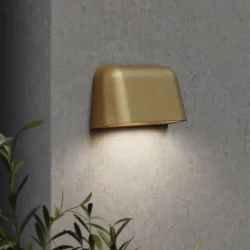 Astro Mast Twin outdoor wall lamp IP44 black, brass GU10