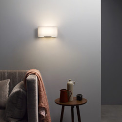 Astro Venn Wall LED wall lamp, matte nickel, brown E27 bulb