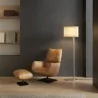 Astro Venn Floor floor lamp, brown, matte nickel, E27 LED bulb