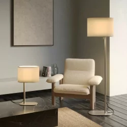 Astro Venn Floor floor lamp, brown, matte nickel, E27 LED bulb