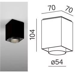 AQFORM VYRO x1 square LED 230V natynkowy 47035