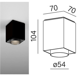 VYRO x1 square LED 230V surface-mounted 47035