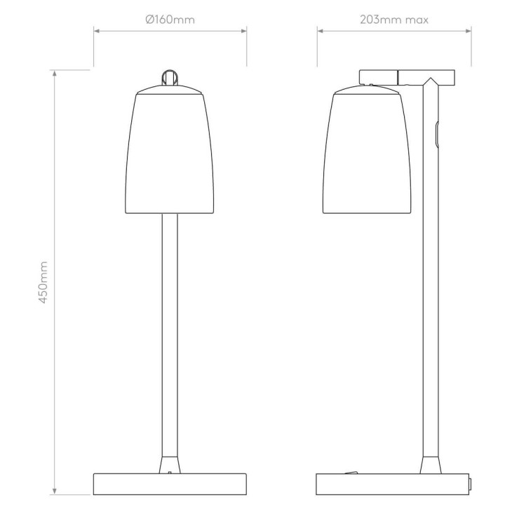 Astro Carlton Desk lampka stołowa w kolorze porcelany, żar&oacute;wka G9