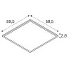 SLV PANEL V 600 1007504 surface-mounted LED lamp made of steel