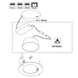 SLV DOWNLIGHT V 150 biały lub czarny 1007509