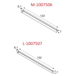 SLV INDUSTRY BATTEN V length 122cm/152cm DIP switch