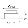 SLV NEW Tria 68 square recessed LED IP20 1007394