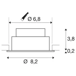 SLV NEW Tria 68 round recessed LED IP20 1007386