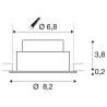 SLV NEW Tria 68 round recessed LED IP20 1007386