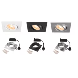 SLV NEW TRIA 75 square recessed ceiling light GU10, 3 colors