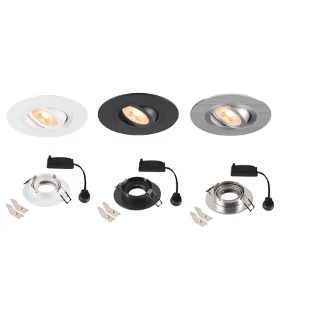 SLV NEW TRIA 75 recessed ceiling light, round, GU10, 3 colors