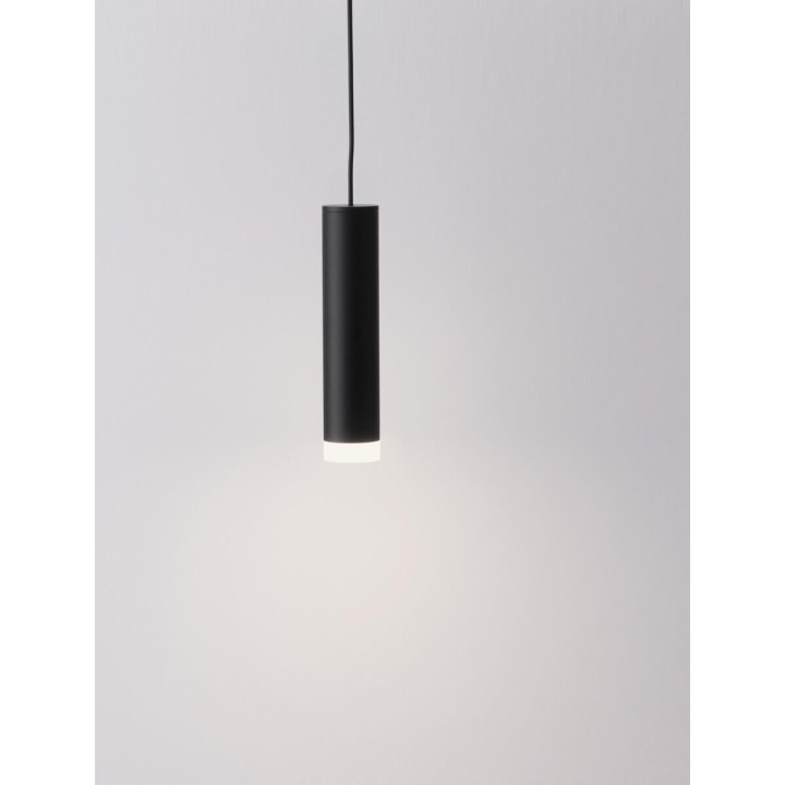 LUCES ACATLAN LE61643/4 czarna lub złota lampa wisząca długa tuba LED 5W
