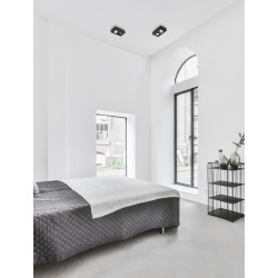 LUCES ACATENO rectangular ceiling lamp black, white GU10 bulb