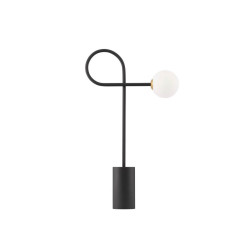 LUCES BANZHA LE43726 black table lamp with a ball-shaped shade