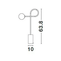 LUCES BANZHA LE43726 czarna lampa stołowa klosz w kształcie kuli