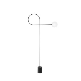 LUCES BANZHA LE43727 czarna lampa podłogowa 165cm kula 1xG9