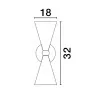 LUCES BALSAS LE43699 elegant wall lamp made of metal, 2xG9 bulb
