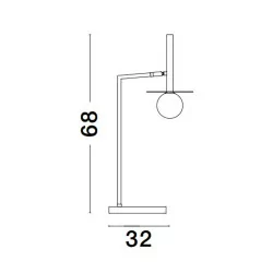 LUCES MORELOS LE43690 złota lampa stołowa wysokość 68cm kula 1xG9