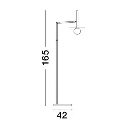 LUCES MORELOS LE43691 złota lampa podłogowa wysokość 165cm żarówka G9