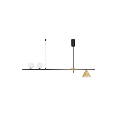 LUCES BALBOA LE43686 hanging lamp black with shades of gold