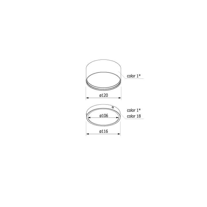 CLEONI Kaps stropowy LA359 Plafon LED