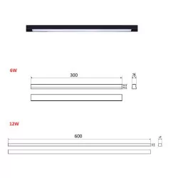 OXYLED MICROLINE LINEA 30-60cm lampa liniowa LED 702536, 702543