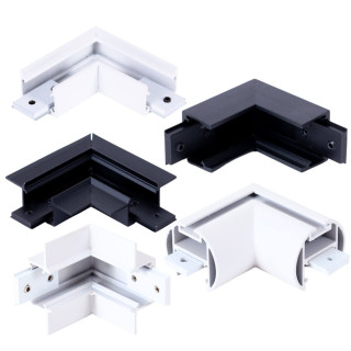 OXYLED MICROLINE łącznik 90&deg; mechaniczny czarny, biały do szyn micro