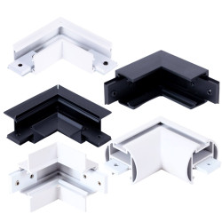OXYLED MICROLINE 90° mechanical connector, black and white