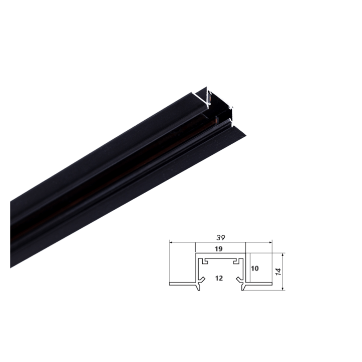 OXYLED MICROLINE szyna magnetyczna podtynkowa 48V biała, czarna