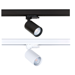 Czarny reflektor szynowy LED BALAGO moc 8W barwa ciepła 3000K