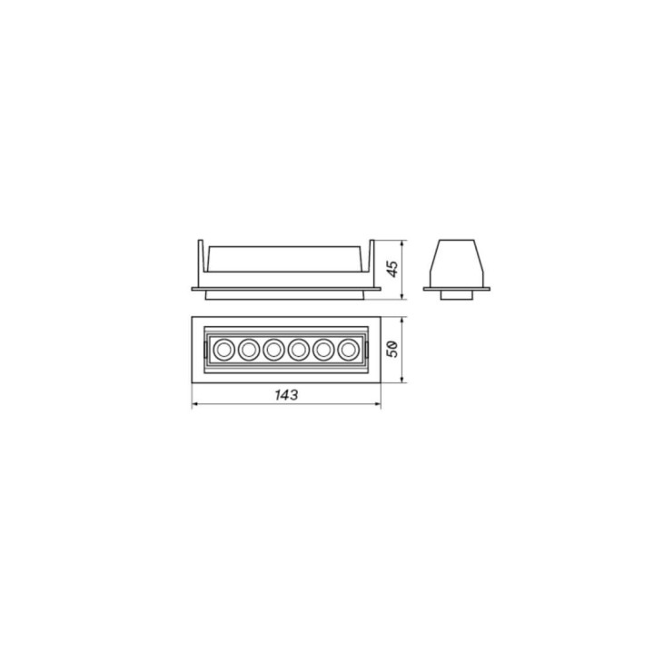 OXYLED ARCHI wall washer LED wpuszczany ruchomy
