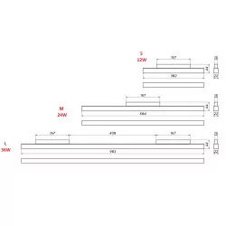 OXYLED STRIPE MULTILINES light line for magnetic track 48V