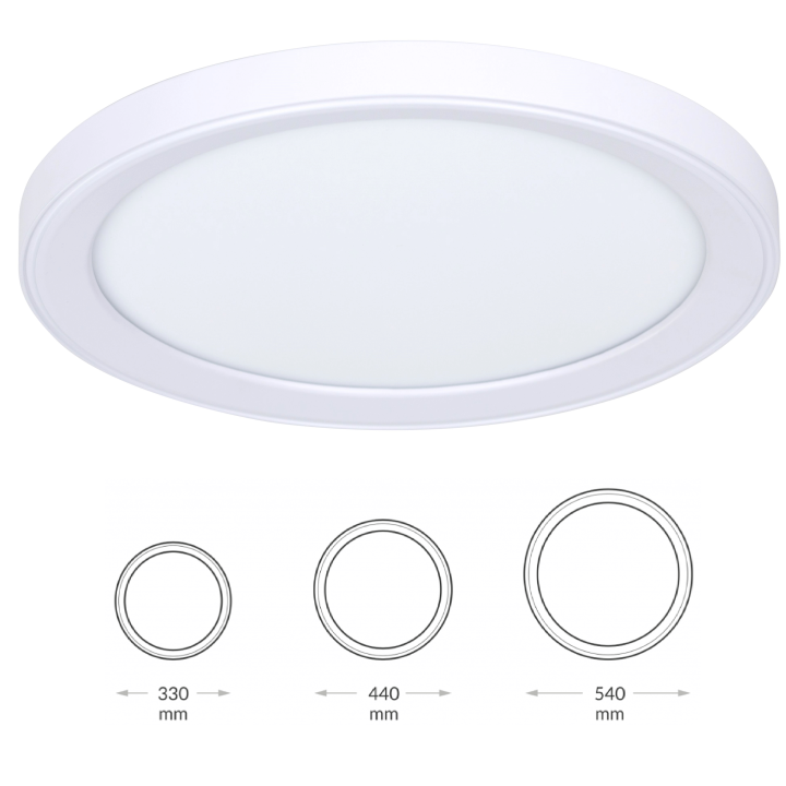 OXYLED EIBAR plafon LED biały, czarny 3000K-6000K