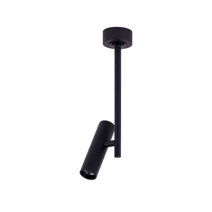 OXYLED BIVIO single LED spotlight 8W white, black on the arm