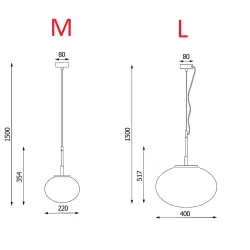 CLEONI Ovo pojedyncza lampa wisząca ze szklanym kloszem żarówka E27