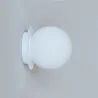 CLEONI Cotton wall lamp, ball-shaped lampshade, G9 bulb