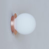 CLEONI Cotton wall lamp, ball-shaped lampshade, G9 bulb