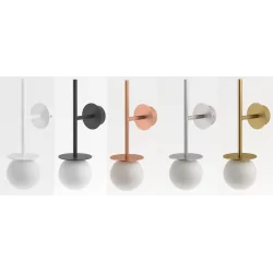 CLEONI Cotton TR1 wall lamp made of steel, G9 bulb