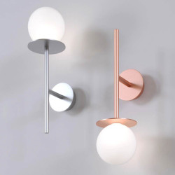 CLEONI Cotton TR1 wall lamp made of steel, G9 bulb