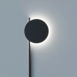 CLEONI Pill black wall lamp made of IP20 steel