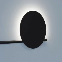 CLEONI Pill black wall lamp made of IP20 steel