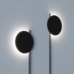 CLEONI Pill black wall lamp made of IP20 steel