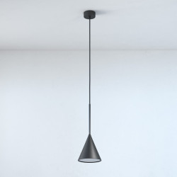 CLEONI Rim F LED pojedyncza lampa wisząca w kolorze czarnym