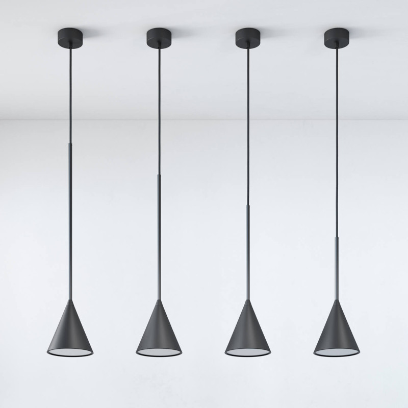 CLEONI Rim F LED single hanging lamp in black