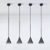 CLEONI Rim F LED single hanging lamp in black
