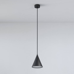 CLEONI Rim D1 black hanging lamp made of IP20 steel