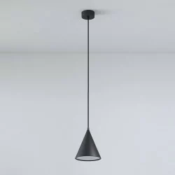 CLEONI Rim D1 black hanging lamp made of IP20 steel