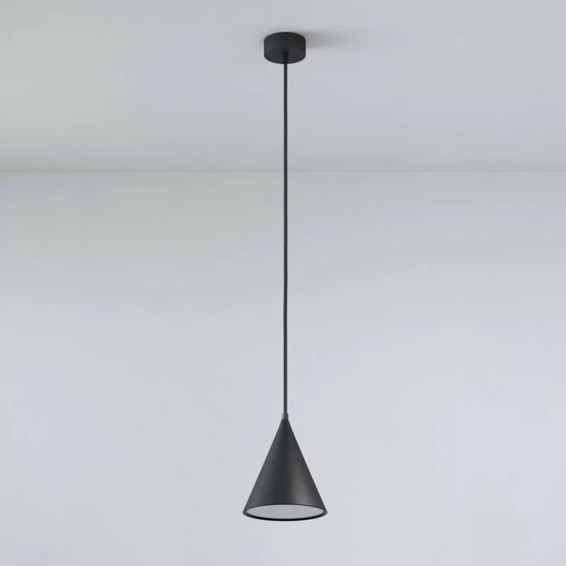 CLEONI Rim D1 black hanging lamp made of IP20 steel