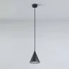 CLEONI Rim D1 black hanging lamp made of IP20 steel