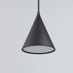 CLEONI Rim D1 black hanging lamp made of IP20 steel